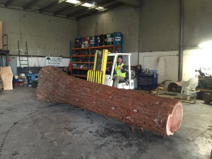 timber being cut into post